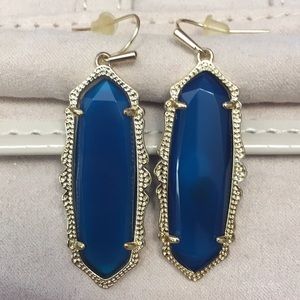 Kendra Scott Layla Earrings in Navy Cats Eye